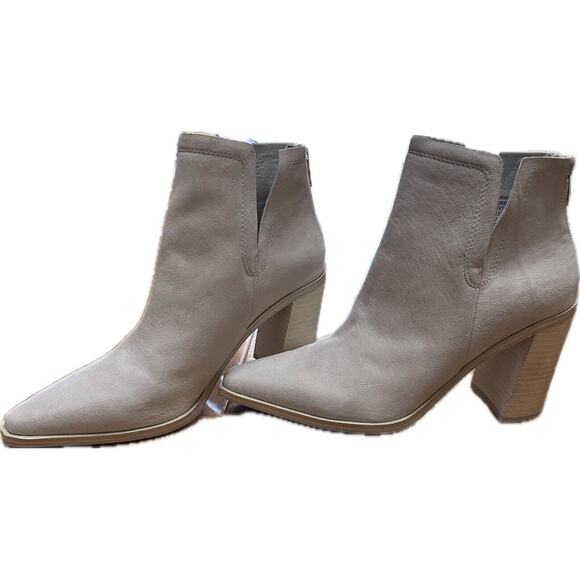 Steve Madden Cornelia Bone Suede Boots Size 11 Leather Shoes New! - Picture 10 of 11